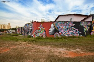 Arte urbana na Praça do Bacião: local será um dos 4 pontos do Setor Sul remodelados pelo Casa Fora de Casa | Foto: Divulgação